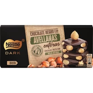 Chocolate negro con avellanas enteras sin gluten tableta 150 g - Nestle Dark