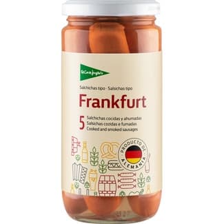 Salchichas frankfurt sin gluten 5 unidades frasco 250 g neto escurrido - El Corte Ingles