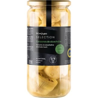Corazones de alcachofa IGP de Tudela 12-16 piezas frasco 400 g neto escurrido - El Corte Ingles Selection