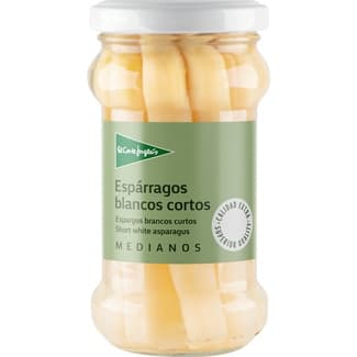 Espárragos blancos cortos medianos frasco 110 g neto escurrido - El Corte Ingles