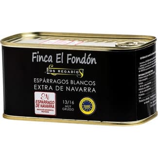 Espárragos blancos IGP de Navarra extra gruesos 13-16 piezas lata 500 g neto escurrido - Los Regadios
