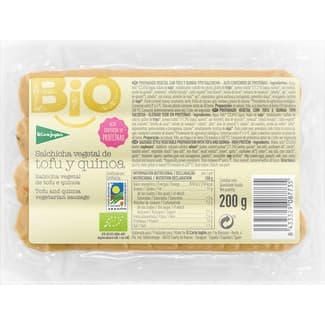 Salchicha vegetal de tofu y quinoa ecológica paquete 200 g - El Corte Ingles Bio