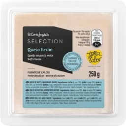 Queso tierno mezcla madurado graso elaborado con leche pasteurizada cuña 250 g - El Corte Ingles Selection