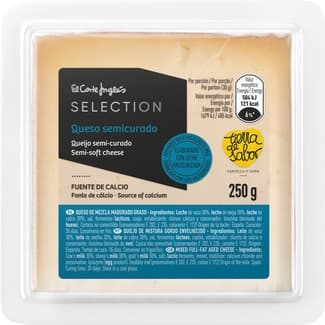Queso semicurado mezcla madurado graso elaborado con leche pasteurizada cuña 250 g - El Corte Ingles Selection