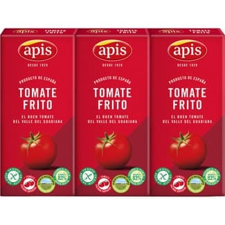 Tomate frito sin gluten pack 3 envase 400 g - Apis