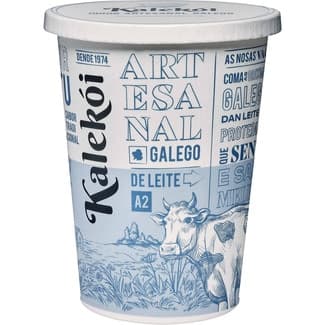 Yogur natural artesano de leche 100% gallega envase 500 g - Kalekoi