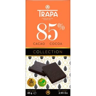Collection chocolate negro 85% sin gluten tableta 85 g - Trapa