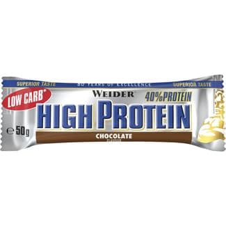 Barrita 40% proteínas baja en carbohidratos sabor chocolate envase 50 g - Weider