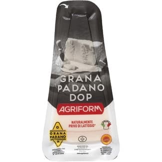 Queso italiano de vaca elaborado con leche cruda DOP Grana Padano cuña 200 g - Agriform