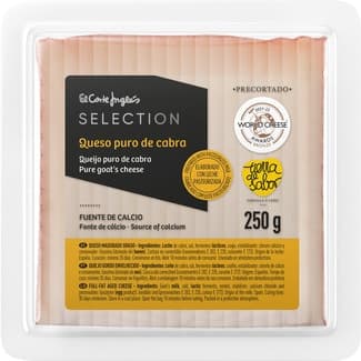 Queso puro de cabra madurado graso elaborado con leche pasteurizada precortado cuña 250 g - El Corte Ingles Selection