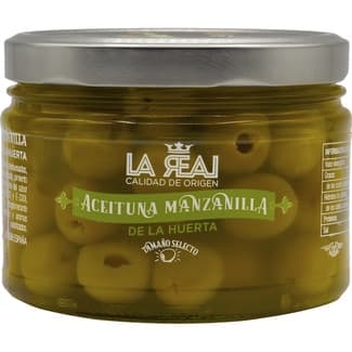 Aceitunas manzanilla de la huerta frasco 220 g neto escurrido - La Real