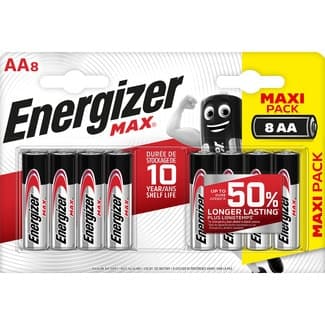 Pilas alcalinas Max +power AA (lr6) blister 8 unidades - Energizer
