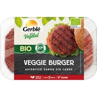 Bio Veggie Burger hamburguesa vegetal sin carne ecológica pack 2 unidades 100 g - Gerble