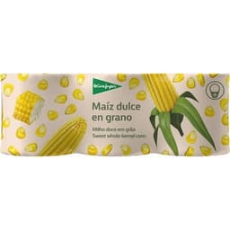 Maíz dulce en grano pack 3 lata 140 g neto escurrido - El Corte Ingles