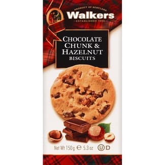 Galletas con trozos de chocolate y hazelnut estuche 150 g - Walkers