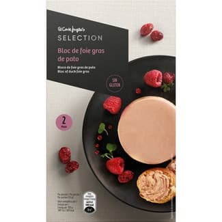 Bloc de foie gras de pato sin gluten pack 2 x 40 g envase 80 g - El Corte Ingles Selection
