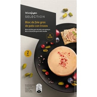 Bloc de foie gras de pato con trozos sin gluten pack 2 x 40 g envase 80 g - El Corte Ingles Selection