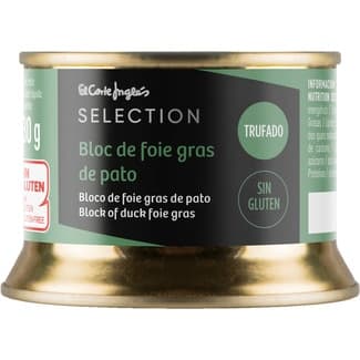 Bloc de foie gras de pato trufado sin gluten lata 130 g - El Corte Ingles Selection