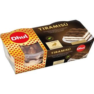 Tiramisú pack 2 unidades 80 g - Dhul