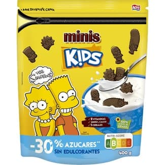 Simpson minis Kids galletas crujientes chocolateadas - 30% de azúcares envase 400 g - Arluy