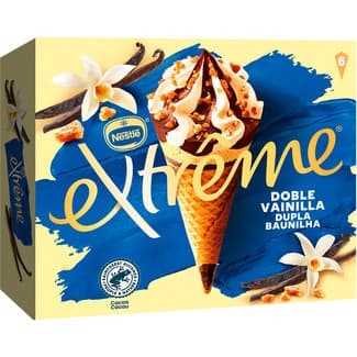 Cono de helado con doble de vainilla 6 unidades estuche 720 ml - Extreme