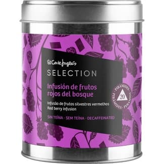 Infusión de frutos rojos del bosque sin teína lata 20 bolsitas pirámides - El Corte Ingles Selection