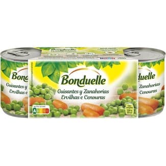 Guisantes y zanahorias pack 3 lata 130 g neto escurrido - Bonduelle