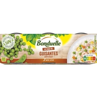 Un toque de guisantes finos pack 3 lata 65 g neto escurrido - Bonduelle