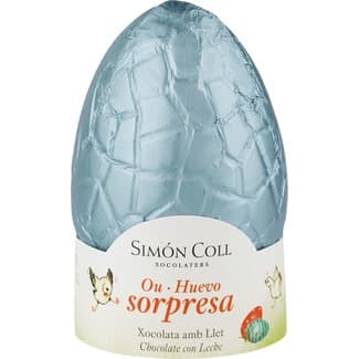 Huevo sorpresa de Pascua de chocolate con leche en envases surtidos unidad 120 g - Simon Coll