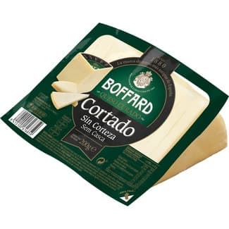 Queso curado de vaca elaborado con leche pasteurizada ya cortado cuña 200 g maduración mínima 4 meses - Boffard