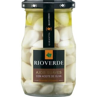 Ajos suaves con aceite de oliva tarro 200 g neto escurrido - Rioverde
