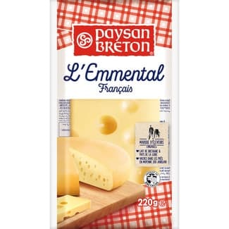 Queso francés emmental de vaca pieza 220 g - Paysan Breton