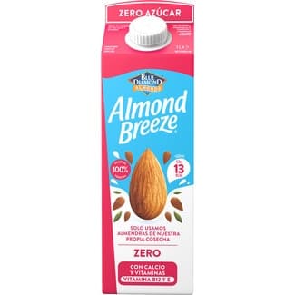 Zero azúcar bebida de almendras 100% vegetal con calcio y vitaminas B12 y E brik 1 l - Almond Breeze