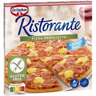 Pizza proscuitto jamón y queso sin gluten estuche 345 g - Dr.oetker Ristorante