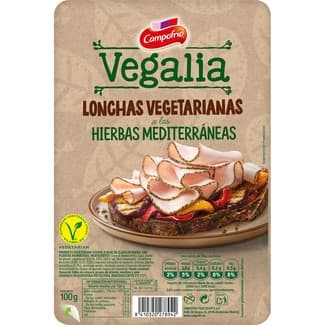 Vegalia lonchas vegetarianas a las hierbas mediterráneas sin gluten envase 100 g - Campofrio