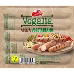 Vegalia salchichas Viena vegetarianas cocidas y ahumadas  5 piezas envase 200 g - Campofrio