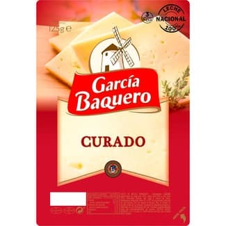Queso curado mezcla madurado elaborado con leche pasteurizada en lonchas envase 125 g - Garcia Baquero