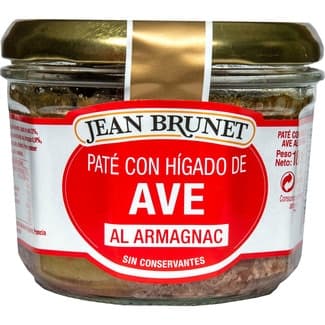 Paté de ave al Armagnac tarro 180 g - Jean Brunet