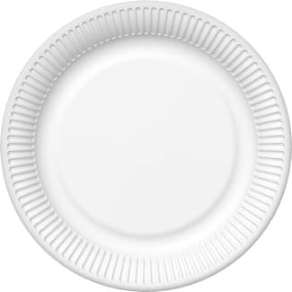 Plato compostables libre de plástico blanco 18 cm paquete 10 unidades - Gabbiano