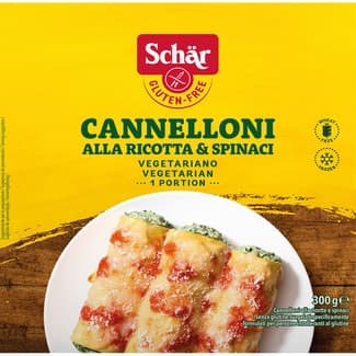 Canelones con ricotta y espinacas sin gluten envase 300 g - Schar