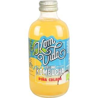 Organic kombucha de piña colada ecológica botella 250 ml - Komvida