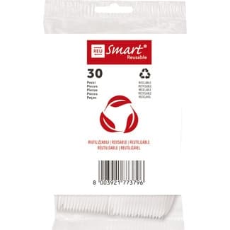 Cucharilla transparente reutilizable paquete 30 unidades - Gabbiano