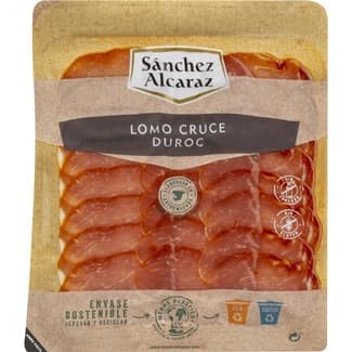 Lomo raza Duroc en lonchas sin gluten sin lactosa envase 100 g - Sanchez Alcaraz
