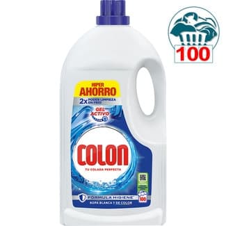 Detergente líquido gel activo fórmula higiene botella 100 dosis - Colon