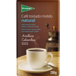 Café molido natural 100 % arábica Colombia paquete 250 g - El Corte Ingles