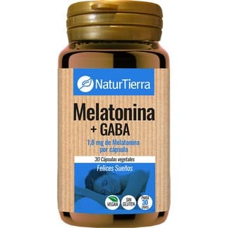 Melatonina + gaba sin gluten envase 30 cápsulas vegetales - Naturtierra