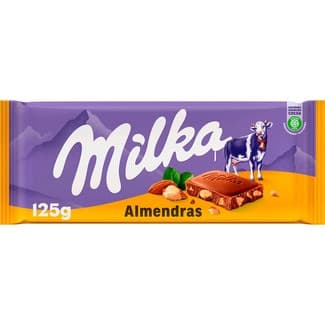 Chocolate con leche y almendras tableta 125 g - Milka