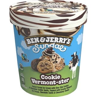 Sundae helado crema con nata con galletas y trocitos de chocolate tarrina 427 ml - Ben & Jerry's