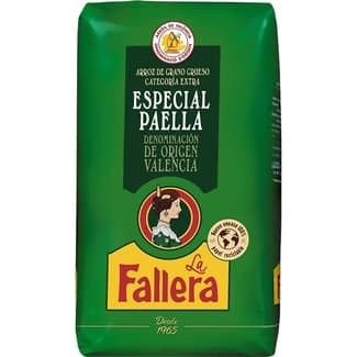 Arroz redondo especial para paella DOP de Valencia paquete 1 kg - La Fallera