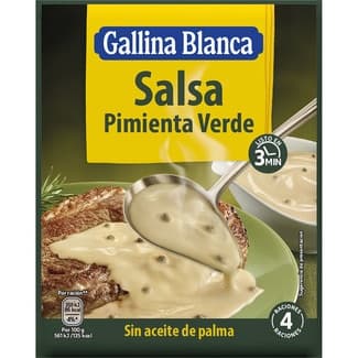 Salsa pimienta verde sin aceite de palma sobre 50 g - Gallina Blanca